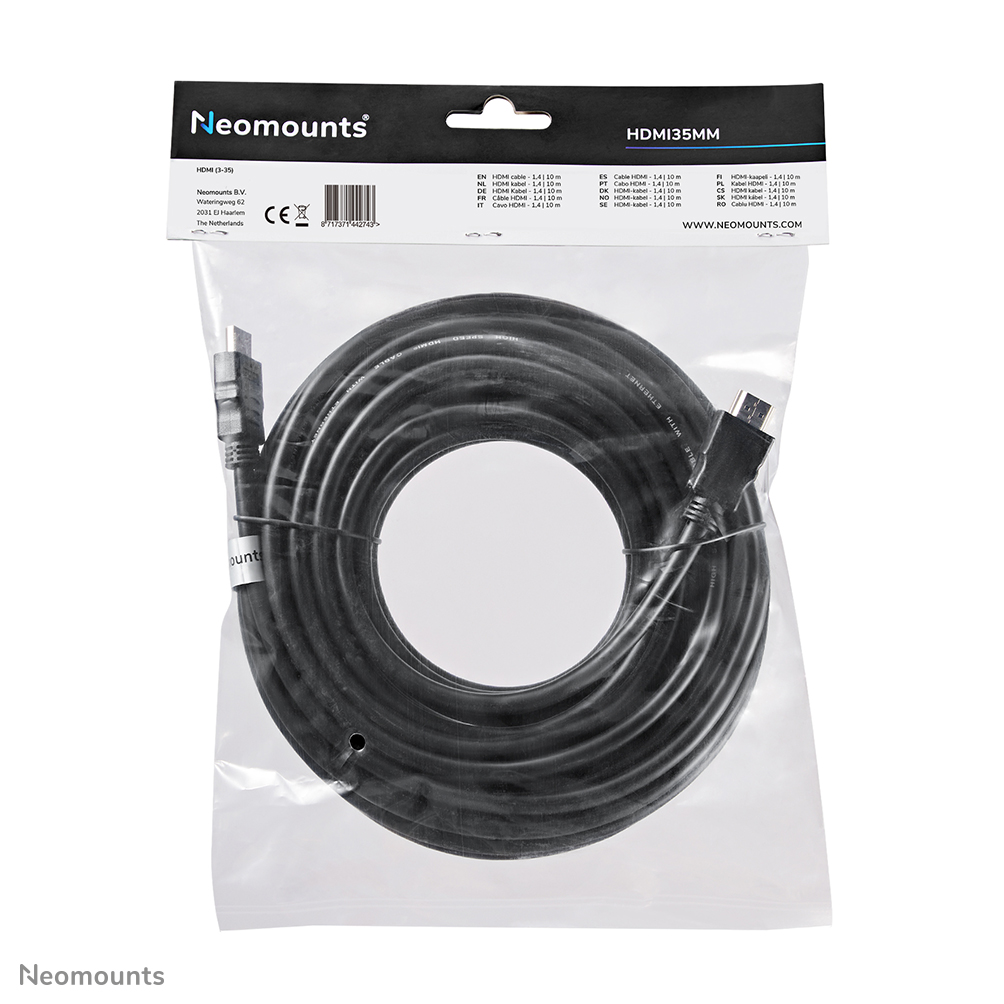 Neomounts HDMI35MM HDMI cable - 10 metres